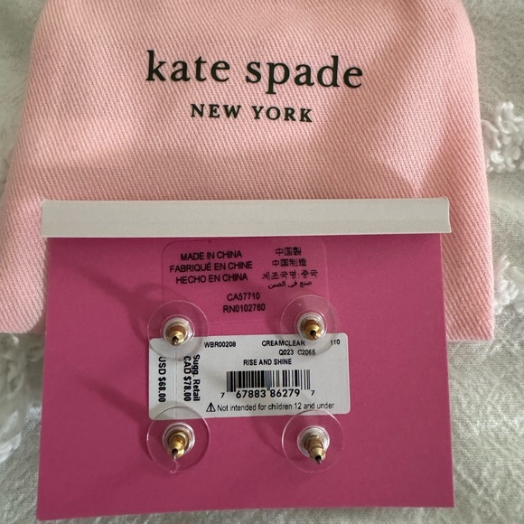 ♠️Kate Spade New York
Rise and Shine Stud Earrings Cream Multi - Picture 7 of 8
